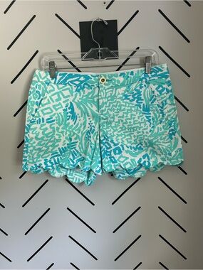 Lilly Pulitzer buttercup shorts scalloped edge